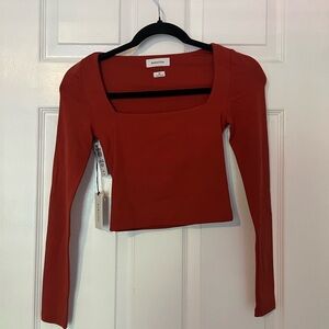 Contour Squareneck Longsleeve- Corsa Red